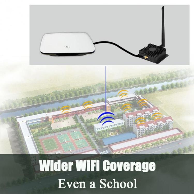EDUP EP-AB003 8W 2.4GHz WiFi Signal Extender Broadband Amplifier with Antenna for Wireless Router, US Plug - Broadband Amplifiers by EDUP | Online Shopping UK | buy2fix