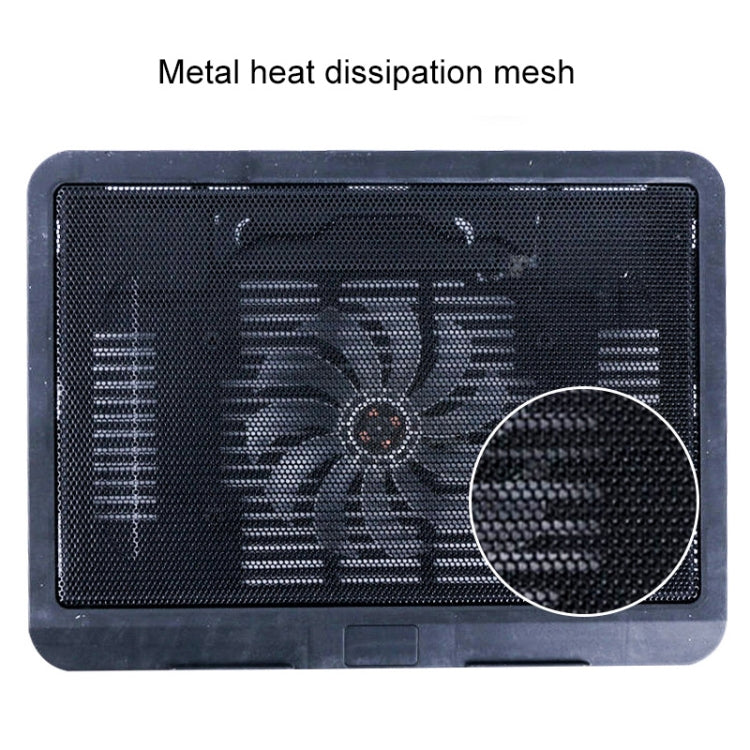 N19 USB Powered Portable Silent Fan Laptop Cooling Pad Stand (Black) by buy2fix