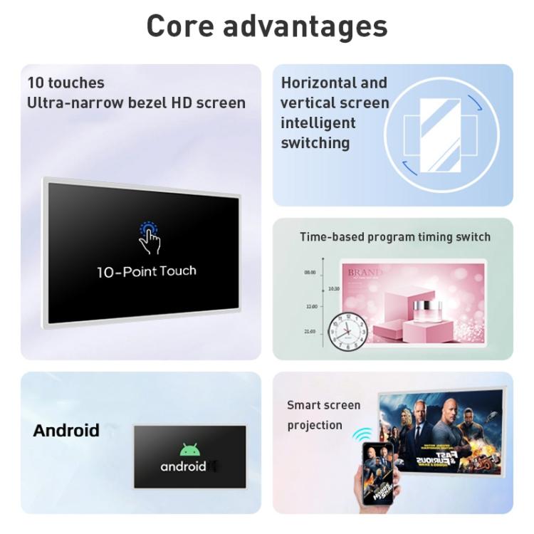 HSD2495T 24 inch IPS Display Advertising Machine Android 14 RK3576S 4GB+32GB (White) - 15 inch Above by buy2fix | Online Shopping UK | buy2fix