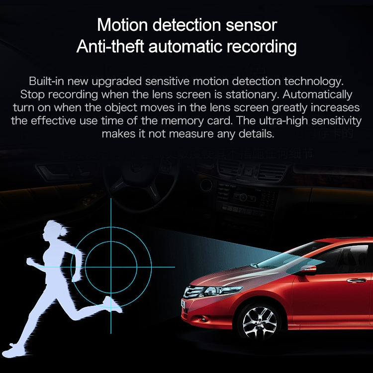 Mini Car DVR Camera Recorder 2.0 inch LCD Screen HD 1080P 170 Degrees Wide Angle Viewing, Support Motion Detection / Infrared Night Vision / TF Card / Mic(Black) by buy2fix