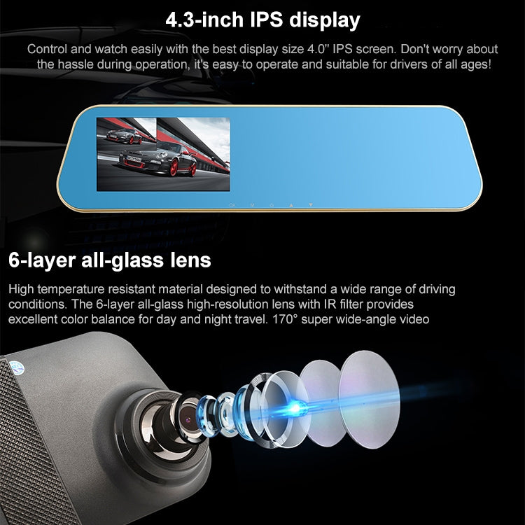Anytek N8 1080P 4.5 inch IPS Screen Car DVR Driving Recorder - Car DVRs by Anytek | Online Shopping UK | buy2fix