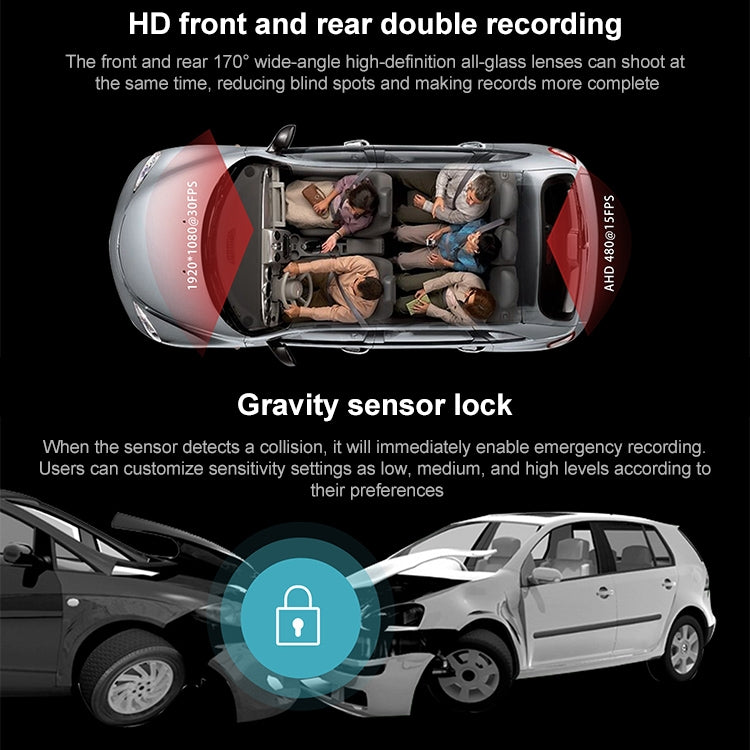 Anytek N8 1080P 4.5 inch IPS Screen Car DVR Driving Recorder - Car DVRs by Anytek | Online Shopping UK | buy2fix