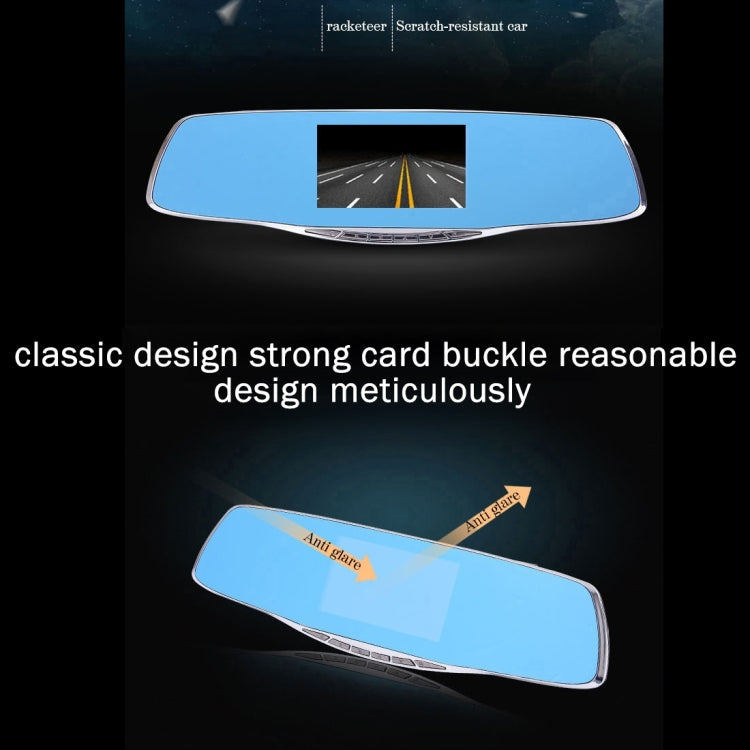 G835 HD 1080P 4.3 inch Screen Display Rearview Mirror Vehicle DVR, Generalplus 2248, 2 Cameras 170 Degree Wide Angle Viewing, Support HDR Recording / Motion Detection Function by buy2fix