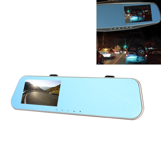 Left Screen Display Rearview Mirror Vehicle DVR, Allwinner Programs, 2 x Cameras 1080P HD 140 Degree Wide Angle Viewing, Support GPS Port/ Motion Detection / Night Vision / TF Card / G-Sensor by buy2fix