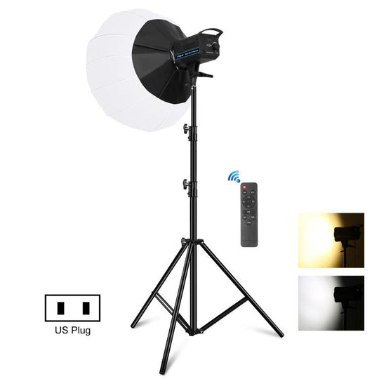 PULUZ 220 V 150 W 3200 K-5600 K Studio vidéo lumière + 2.8 m support de lumière + 65 cm lanterne pliable Softbox Kit de photographie (prise américaine)