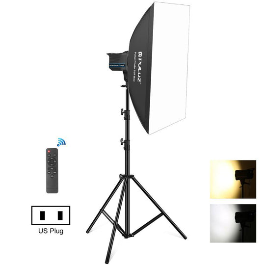 PULUZ 150W 3200K-5600K Kit de lumière flash stroboscopique pour studio photo avec réflecteur Softbox et trépied (prise américaine)