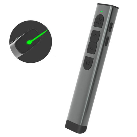 Doosl Dsit038 2.4GHz Wireless Presenter PowerPoint Clicker Representation Remote Control Green Laser Pointer, Control Distance: 100m