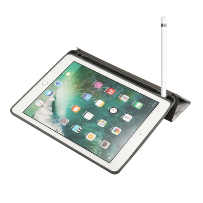 Marble Texture Pattern Horizontal Flip Case for iPad 9.7 (2018) , with Three-folding Holder & Pen Slots(Black) - iPad 9.7 (2018) & (2017) Cases by buy2fix | Online Shopping UK | buy2fix