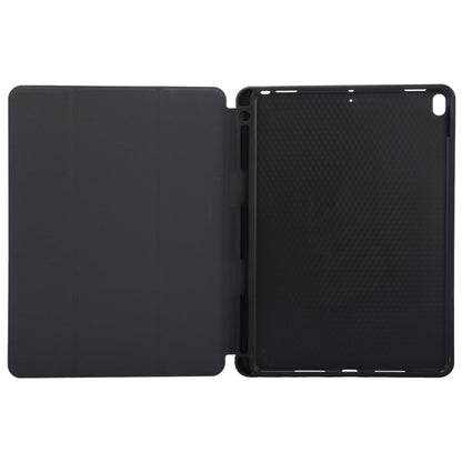 Cloth Texture Pattern Case for iPad 9.7 (2018) & iPad 9.7 inch (2017), with Three-folding Holder & Pen Slots(Blue) - iPad 9.7 (2018) & (2017) Cases by buy2fix | Online Shopping UK | buy2fix