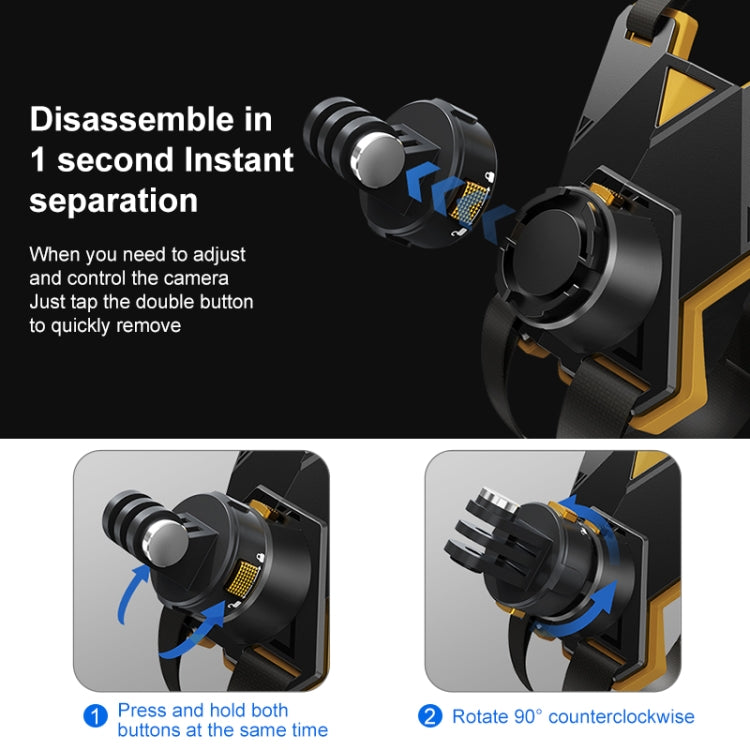 PULUZ Magnetic Quick Release Motorcycle Helmet Chin Strap Mount (Black) by PULUZ