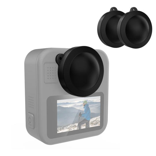 For GoPro MAX2 PULUZ Silicone Dual-Lens Cover (Black)