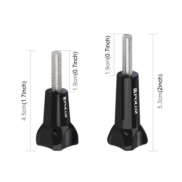 PULUZ Plastic Thumb Knob Standard Long Screw + Short ScrewGoPro, Insta360, DJI and Other Action Cameras(Black) - Screws by PULUZ | Online Shopping UK | buy2fix
