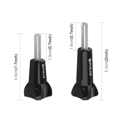 PULUZ Plastic Thumb Knob Standard Long Screw + Short ScrewGoPro, Insta360, DJI and Other Action Cameras(Black) - Screws by PULUZ | Online Shopping UK | buy2fix