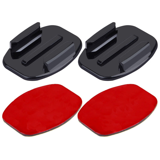 PULUZ 2 Flat Surface Mounts + 2 Adhesive Mount Stickers for PULUZ Action Sports Cameras Jaws Flex Clamp Mount for GoPro, Insta360, DJI and Other Action Cameras - Connection Mount by PULUZ | Online Shopping UK | buy2fix