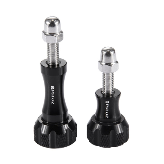 PULUZ CNC Aluminum Thumb Knob Stainless Bolt Nut Screw Set for GoPro, Insta360, DJI and Other Action Cameras(Black)