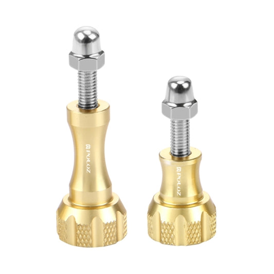 PULUZ CNC Aluminum Thumb Knob Stainless Bolt Nut Screw Set for GoPro, Insta360, DJI and Other Action Cameras(Gold) - Screws by PULUZ | Online Shopping UK | buy2fix