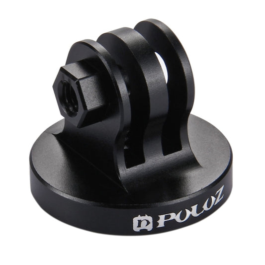 PULUZ 1/4 inch Screw Hole Tripod Mount CNC Adapter for GoPro, Insta360, DJI and Other Action Cameras(Black) - Connection Mount by PULUZ | Online Shopping UK | buy2fix