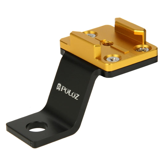PULUZ Fixed Metal Motorcycle Holder Mount for GoPro, Insta360, DJI and Other Action Cameras(Gold) - Holder by PULUZ | Online Shopping UK | buy2fix