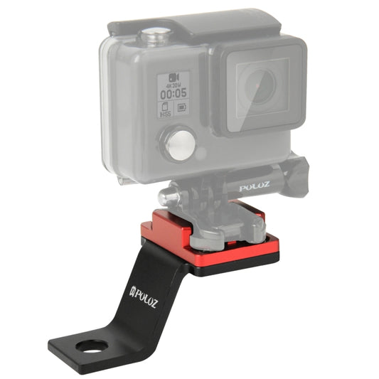 PULUZ Fixed Metal Motorcycle Holder Mount for GoPro, Insta360, DJI and Other Action Cameras(Red) - Holder by PULUZ | Online Shopping UK | buy2fix