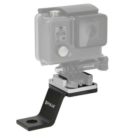 PULUZ Fixed Metal Motorcycle Holder Mount for GoPro, Insta360, DJI and Other Action Cameras(Silver) - Holder by PULUZ | Online Shopping UK | buy2fix