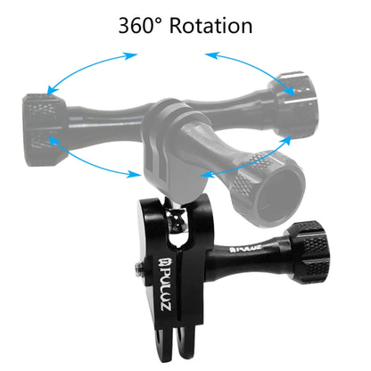 PULUZ CNC Aluminum Ball Joint Mount with 2 Long Screws for GoPro, Insta360, DJI and Other Action Cameras(Black) - Connection Mount by PULUZ | Online Shopping UK | buy2fix