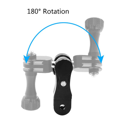 PULUZ CNC Aluminum Ball Joint Mount with 2 Long Screws for GoPro, Insta360, DJI and Other Action Cameras(Black) - Connection Mount by PULUZ | Online Shopping UK | buy2fix