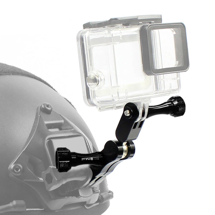 PULUZ CNC Aluminum Ball Joint Mount with 2 Long Screws for GoPro, Insta360, DJI and Other Action Cameras(Black) - Connection Mount by PULUZ | Online Shopping UK | buy2fix