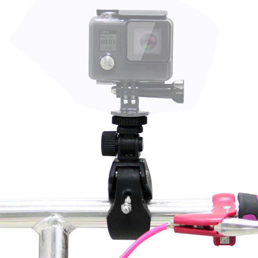 PULUZ Motorcycle Bicycle Handlebar Holder with Tripod Mount & Screw for GoPro, Insta360, DJI and Other Action Cameras(Black) - Bicycle Handlebar Mount by PULUZ | Online Shopping UK | buy2fix