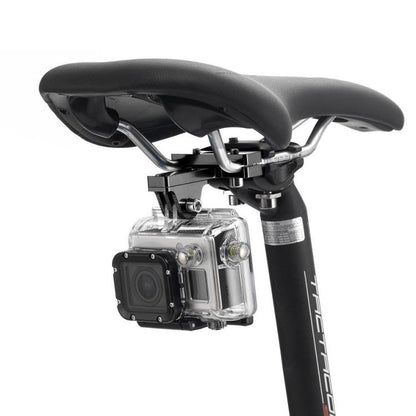 PULUZ Aluminium Alloy Bike Seat Cushion Mount for GoPro, Insta360, DJI and Other Action Cameras(Black) - Bicycle Handlebar Mount by PULUZ | Online Shopping UK | buy2fix