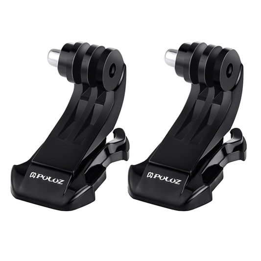 2 PCS PULUZ Black Vertical Surface J-Hook Buckle Mount Set for PULUZ Action Sports Cameras Jaws Flex Clamp Mount for GoPro, Insta360, DJI and Other Action Cameras(Black) - Connection Mount by PULUZ | Online Shopping UK | buy2fix