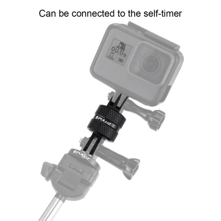 PULUZ 360 Degree Rotation CNC Swivel Pivot Extension Arm Tripod Mount for GoPro, Insta360, DJI and Other Action Cameras - Connection Mount by PULUZ | Online Shopping UK | buy2fix
