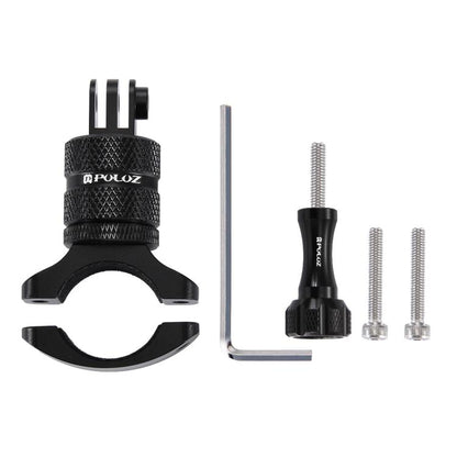 PULUZ 360 Degree Rotation Bike Aluminum Handlebar Adapter Mount with Screw for GoPro, Insta360, DJI and Other Action Cameras(Black) by PULUZ