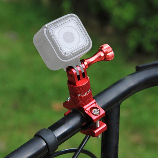 PULUZ 360 Degree Rotation Bike Aluminum Handlebar Adapter Mount with Screw for GoPro, Insta360, DJI and Other Action Cameras(Red) - Bicycle Handlebar Mount by PULUZ | Online Shopping UK | buy2fix