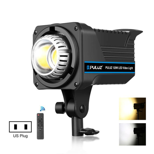 PULUZ 220V 150W Studio vidéo lumière 3200K-5600K double température de couleur système de dissipation de chaleur intégré avec télécommande (prise américaine)