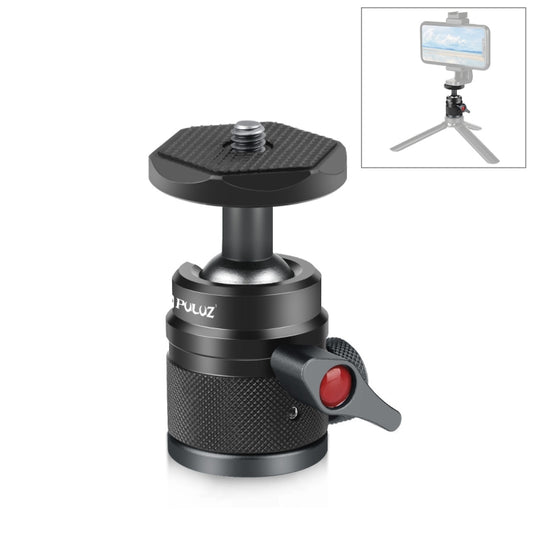 PULUZ 360 Panorama Aluminum Alloy Tripod Ball Head Adapter with Knob Lock(Black) - Tripod Heads by PULUZ | Online Shopping UK | buy2fix