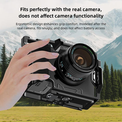 PULUZ Metal Camera Cage Stabilizer Rig for Sony A7 IV / ILCE-7M4 / A7M4 / A7M3 / A7R3  / A7R III / A7R5(Black) - Camera Cage by PULUZ | Online Shopping UK | buy2fix