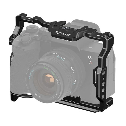PULUZ Metal Camera Cage Stabilizer Rig for Sony A7 IV / ILCE-7M4 / A7M4 / A7M3 / A7R3  / A7R III / A7R5(Black) - Camera Cage by PULUZ | Online Shopping UK | buy2fix