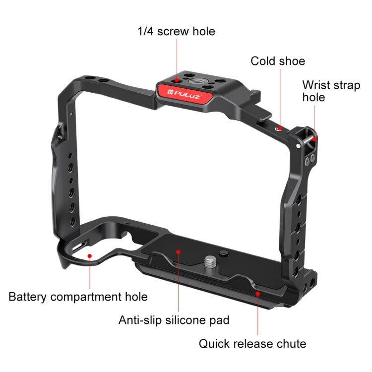 For Nikon Z6III / Z6II PULUZ Metal Camera Cage Stabilizer Rig (Black) - Camera Cage by PULUZ | Online Shopping UK | buy2fix
