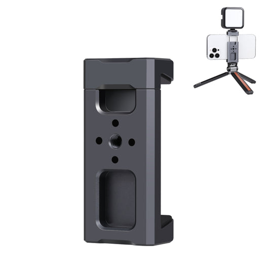 PULUZ Cold Shoes Aluminum Alloy Phone Clamp Holder Bracket(Black) - Desktop Holder by PULUZ | Online Shopping UK | buy2fix