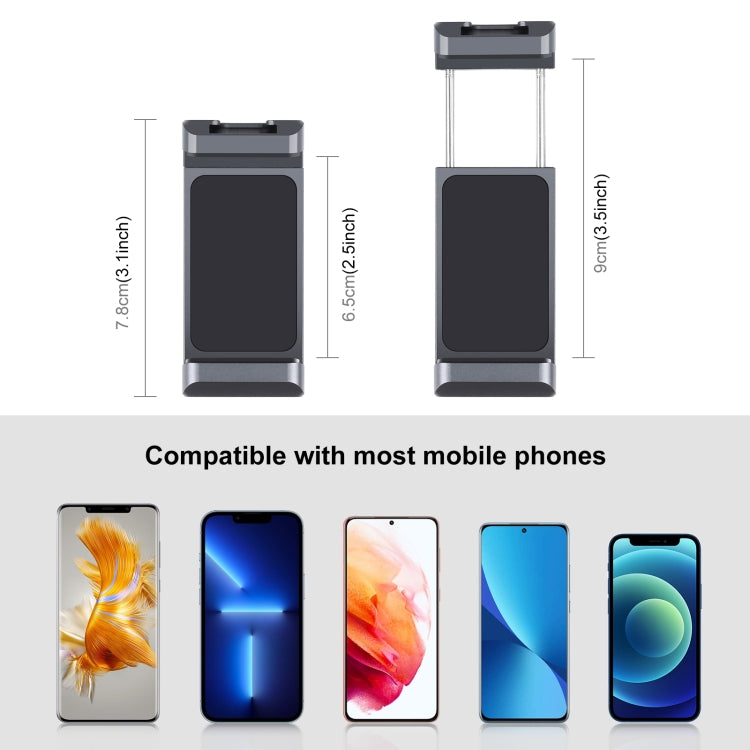 PULUZ Cold Shoes Aluminum Alloy Phone Clamp Holder Bracket(Black) - Desktop Holder by PULUZ | Online Shopping UK | buy2fix