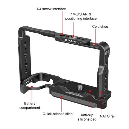 For Sony ZV-E10 II / ZV-E10M2 PULUZ Metal Camera Cage Stabilizer Rig (Black) - Camera Cage by PULUZ | Online Shopping UK | buy2fix