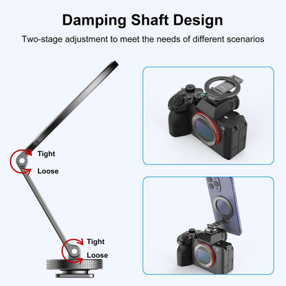 PULUZ Foldable MagSafe Magnet Cold Shoe On-Camera Phone Mount (Grey) - Desktop Holder by PULUZ | Online Shopping UK | buy2fix