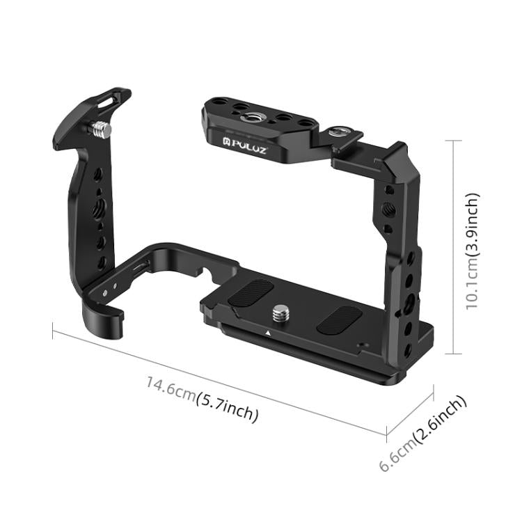 For Sony Cinema Line FX2 / ILME-FX2B PULUZ Metal Camera Cage Stabilizer Rig(Black) - Camera Cage by PULUZ | Online Shopping UK | buy2fix