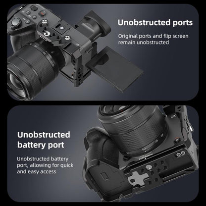 For Sony Cinema Line FX2 / ILME-FX2B PULUZ Metal Camera Cage Stabilizer Rig(Black) - Camera Cage by PULUZ | Online Shopping UK | buy2fix