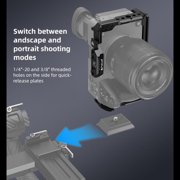 For Sony Cinema Line FX2 / ILME-FX2B PULUZ Metal Camera Cage Stabilizer Rig(Black) - Camera Cage by PULUZ | Online Shopping UK | buy2fix
