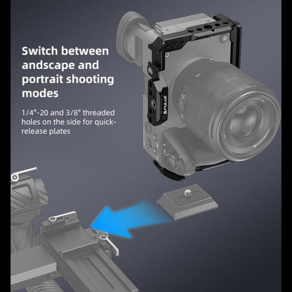 For Sony Cinema Line FX2 / ILME-FX2B PULUZ Metal Camera Cage Stabilizer Rig(Black) - Camera Cage by PULUZ | Online Shopping UK | buy2fix