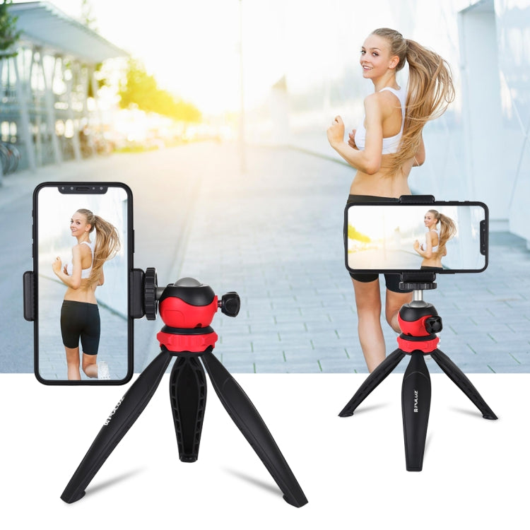 PULUZ 20cm Pocket Plastic Tripod Mount with 360 Degree Ball Head for Smartphones, GoPro, DSLR Cameras(Red) - Tripods by PULUZ | Online Shopping UK | buy2fix