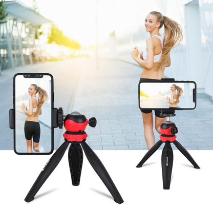PULUZ 20cm Pocket Plastic Tripod Mount with 360 Degree Ball Head for Smartphones, GoPro, DSLR Cameras(Red) - Tripods by PULUZ | Online Shopping UK | buy2fix