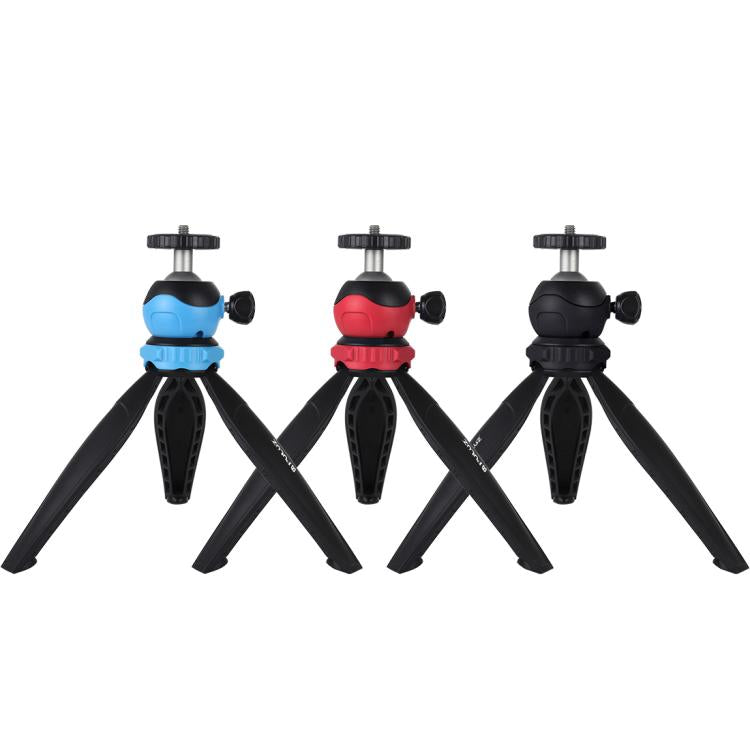 PULUZ 20cm Pocket Plastic Tripod Mount with 360 Degree Ball Head for Smartphones, GoPro, DSLR Cameras(Red) - Tripods by PULUZ | Online Shopping UK | buy2fix