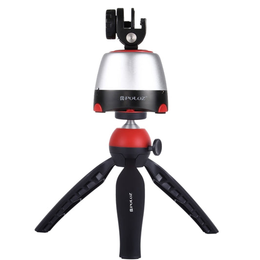 PULUZ Electronic 360 Degree Rotation Panoramic Head + Tripod Mount + GoPro Clamp + Phone Clamp with Remote Controller for Smartphones, GoPro, DSLR Cameras(Red) - Tripods by PULUZ | Online Shopping UK | buy2fix